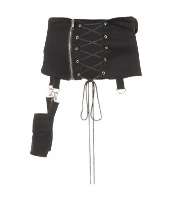 Women Gothic Hel Pocket Belt Cincher Buckle Mini Skirt For Women  (2025)